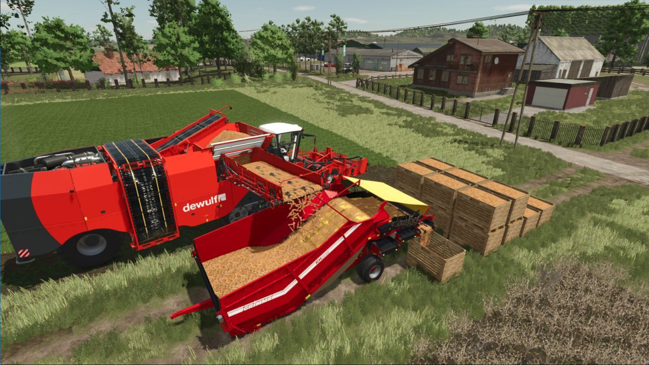 Ефективний Grimme Receiving Hopper з Автоматичним Складанням Палет для Farming Simulator 25