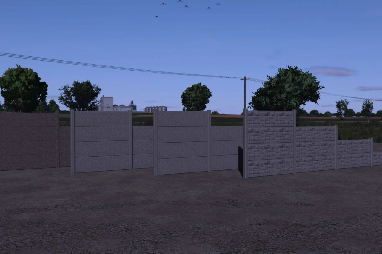 Пакет бетонних огорож для Farming Simulator 25