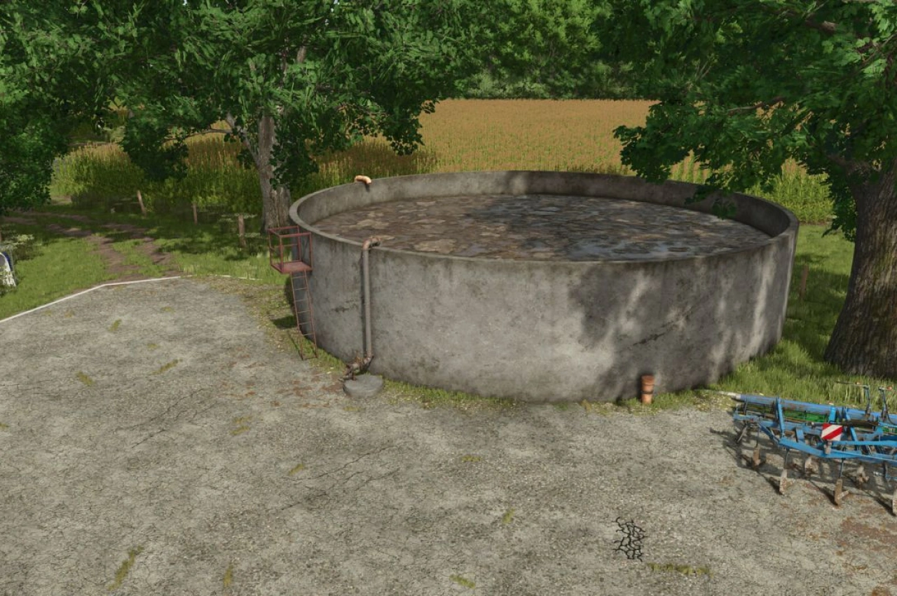 Розкидач гною з бетонним резервуаром для Farming Simulator 25