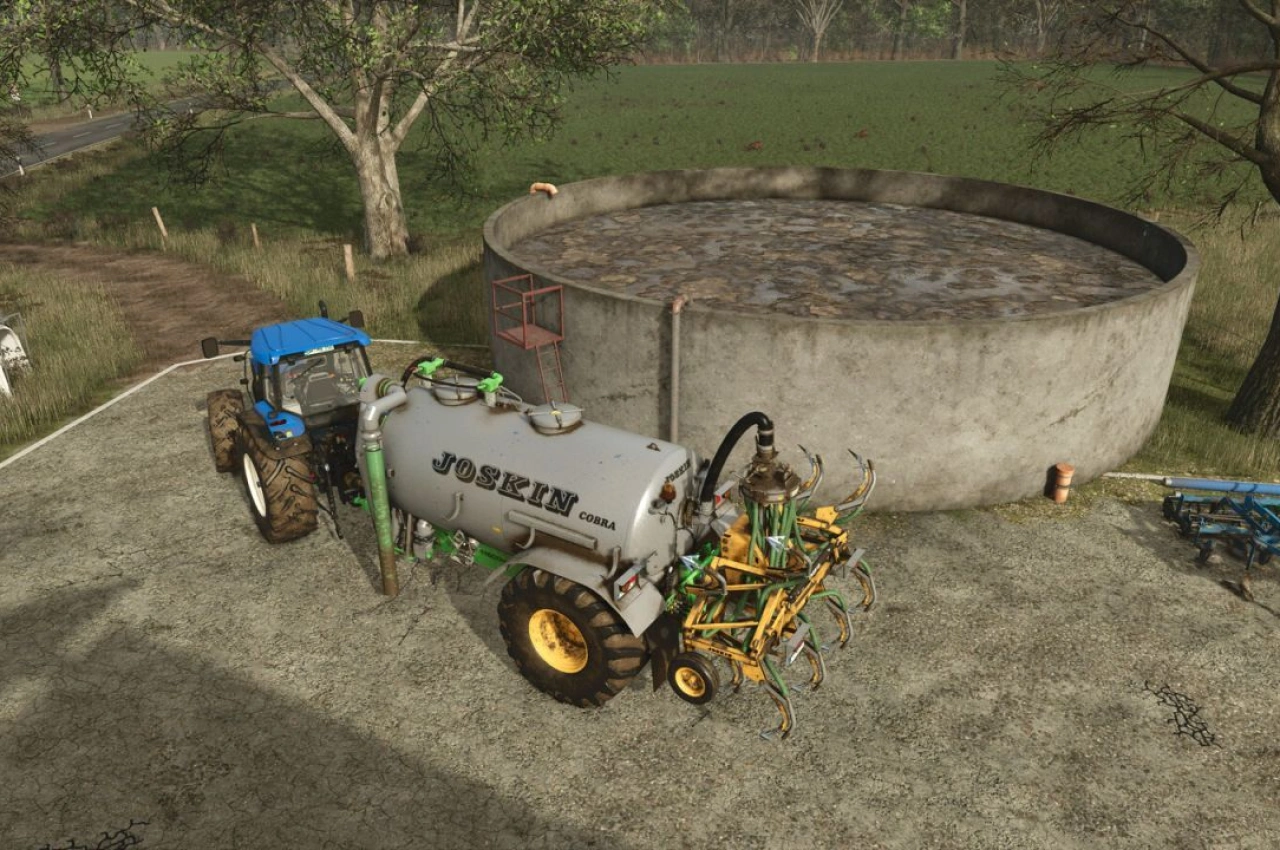 Розкидач гною з бетонним резервуаром для Farming Simulator 25