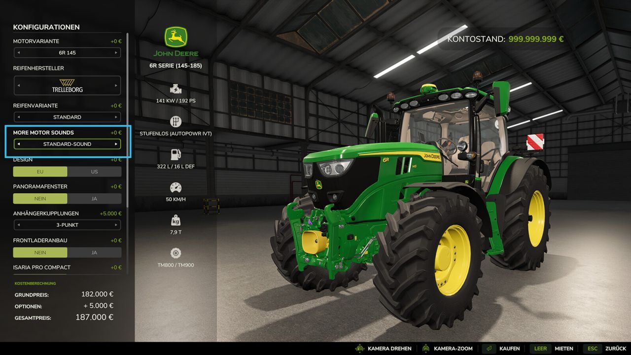 More Motor Sounds Skript für Farming Simulator 25