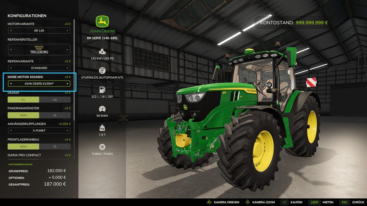 More Motor Sounds Skript für Farming Simulator 25