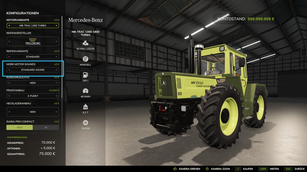 More Motor Sounds Skript für Farming Simulator 25