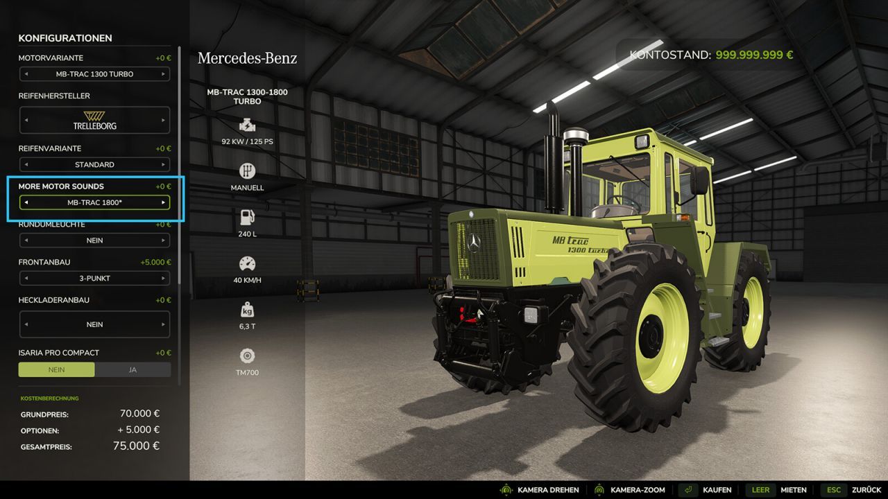 More Motor Sounds Skript für Farming Simulator 25