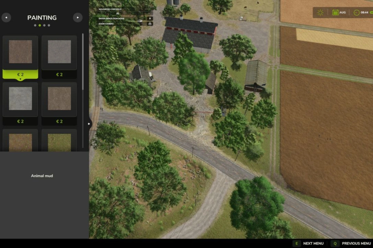 Екран збільшення будівництва для Farming Simulator 25