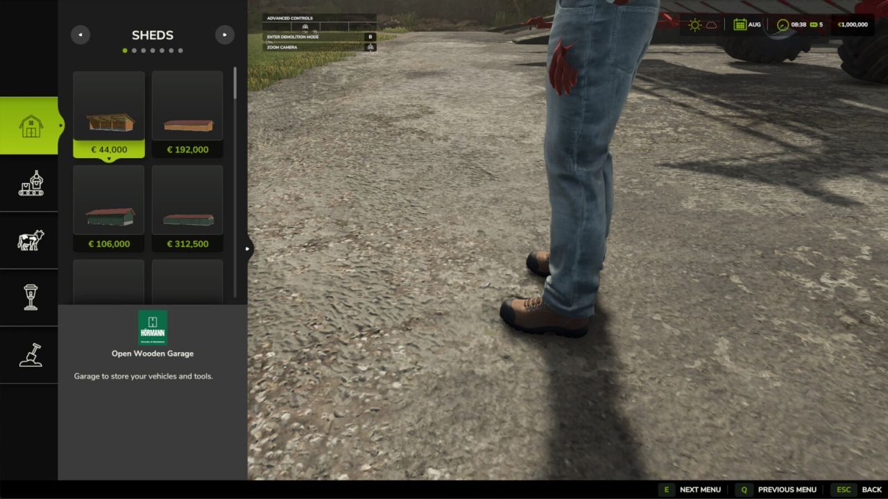 Екран збільшення будівництва для Farming Simulator 25