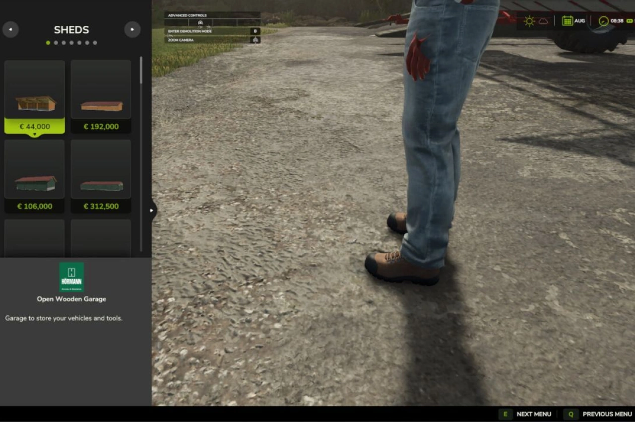 Екран збільшення будівництва для Farming Simulator 25