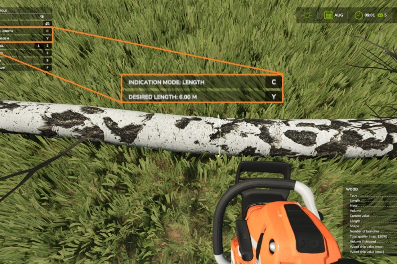 Допоміжний мод для лісозаготівлі для Farming Simulator 25