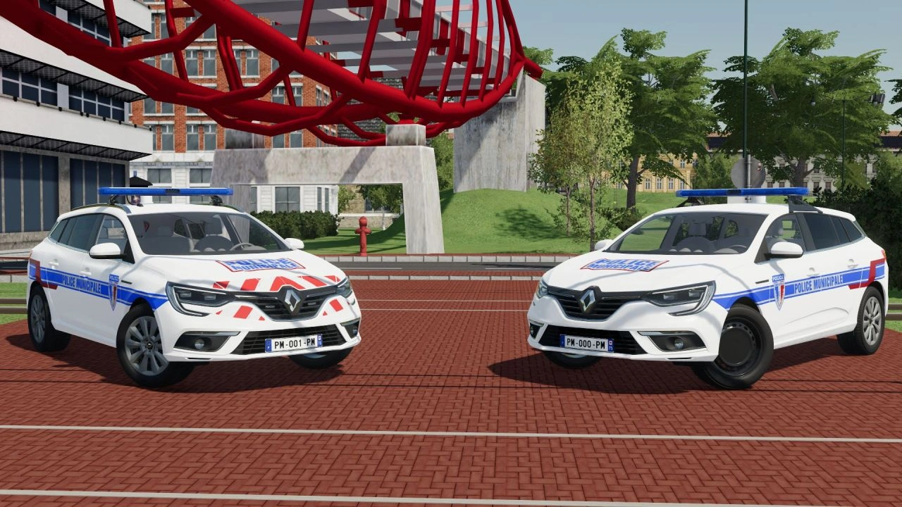 Автомобіль Renault Megane IV Phase 1 (Police Municipale BALI) для Farming Simulator 22