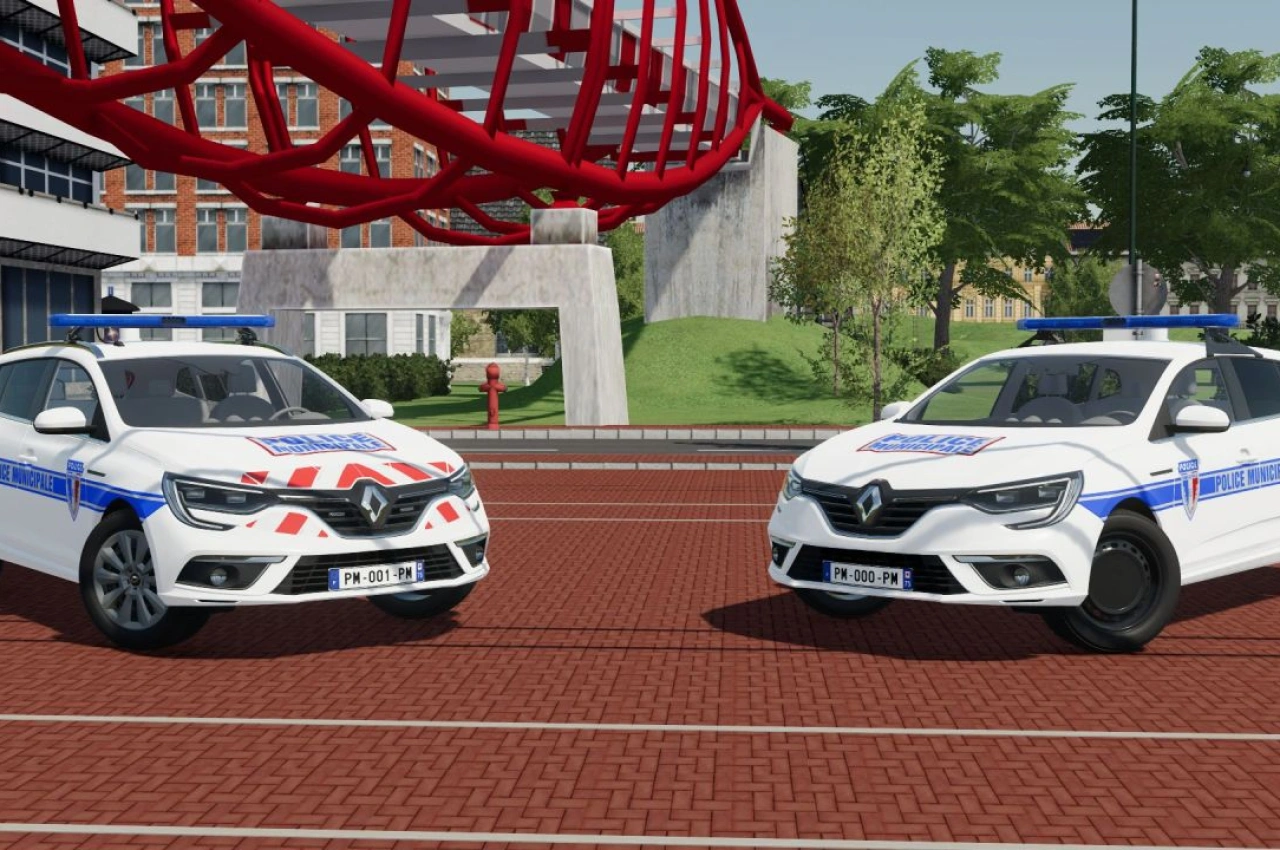 Автомобіль Renault Megane IV Phase 1 (Police Municipale BALI) для Farming Simulator 22