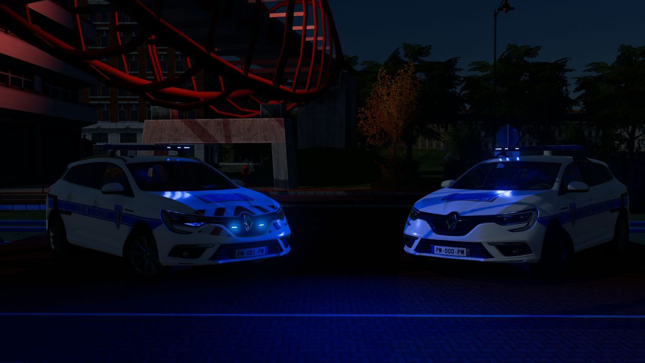 Car Renault Megane IV Phase 1 (Police Municipale BALI) for Farming Simulator 22