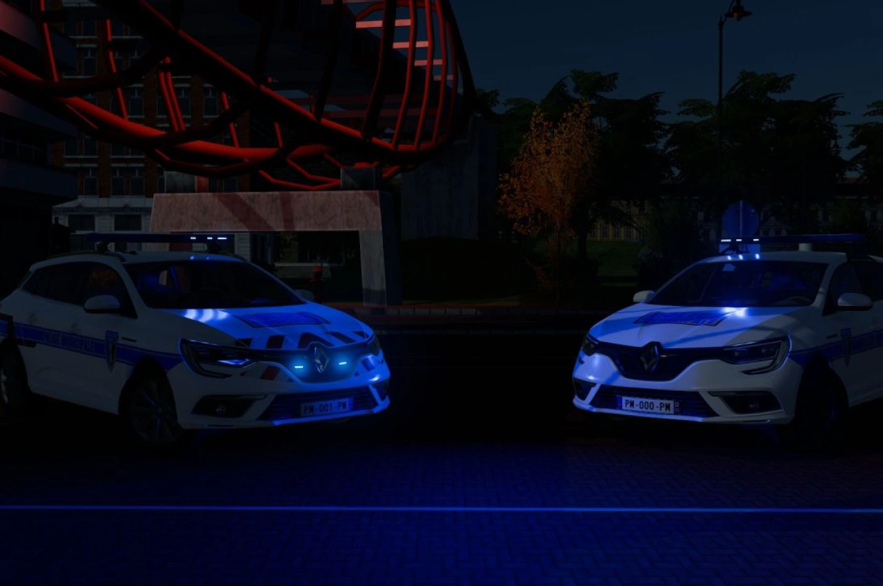 Автомобіль Renault Megane IV Phase 1 (Police Municipale BALI) для Farming Simulator 22