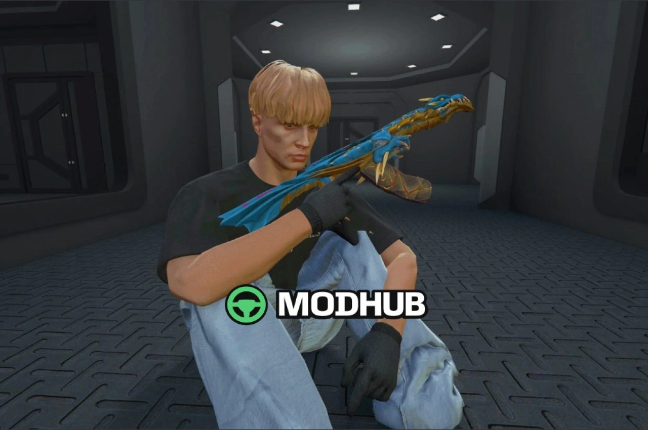 Снайперська гвинтівка Blue Elderflame Vandal для GTA 5