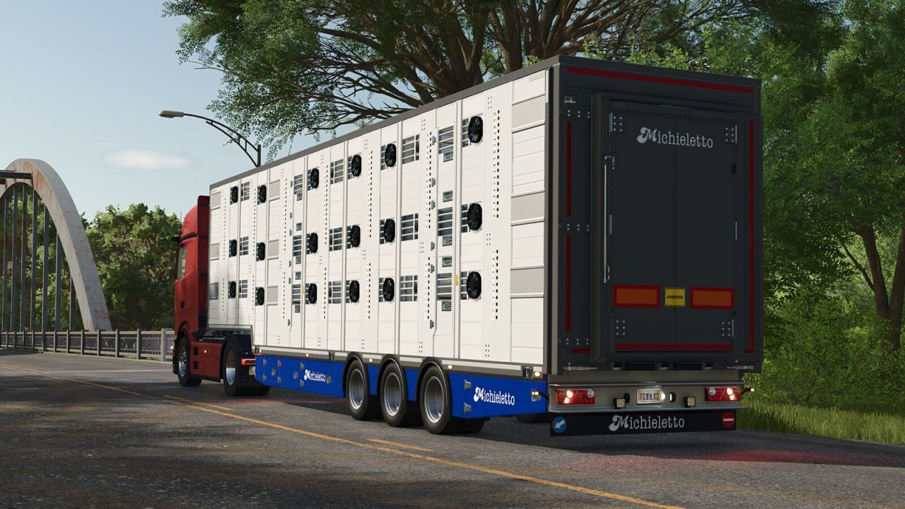 Ефективний Напівпричіп для Тварин Michieletto SM38 — Велика Місткість і Гнучкі Налаштування