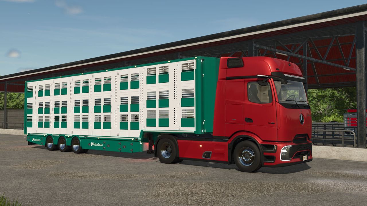 Ефективний Напівпричіп для Тварин Michieletto SM38 — Велика Місткість і Гнучкі Налаштування