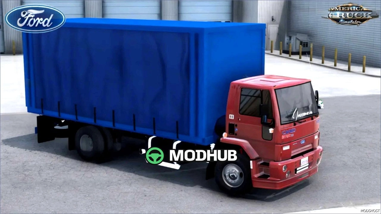 Вантажівка Ford Cargo 1721 + Інтер'єр V1.2 для American Truck Simulator