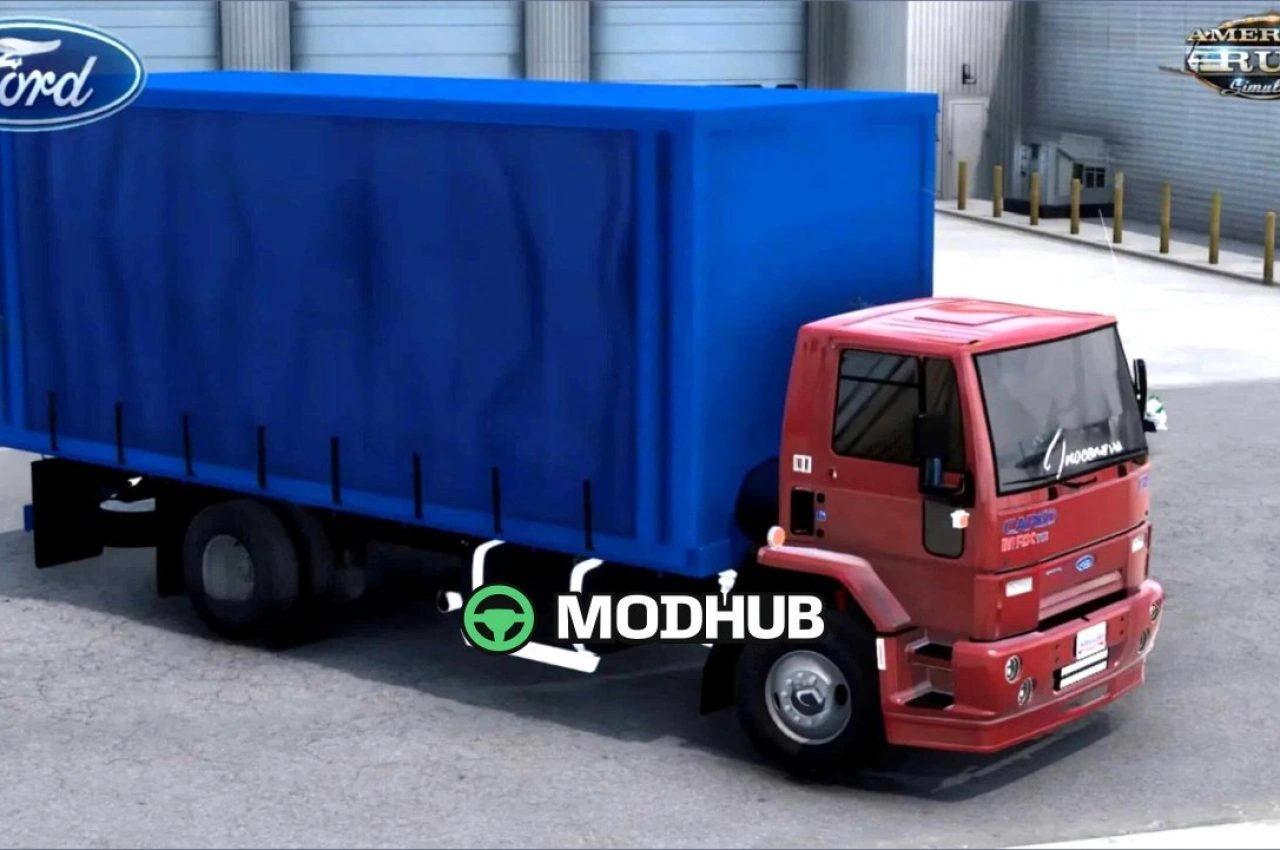 Вантажівка Ford Cargo 1721 + Інтер'єр V1.2 для American Truck Simulator
