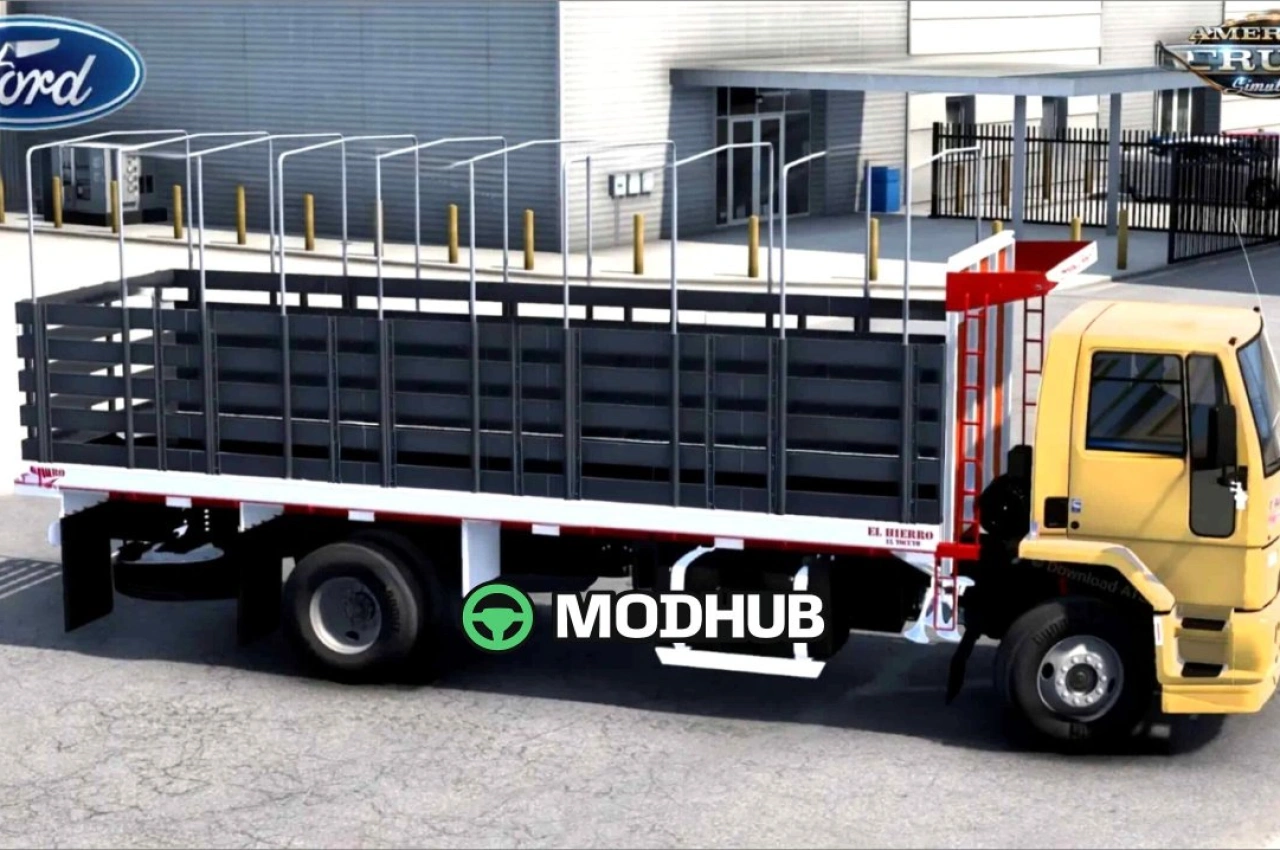 Вантажівка Ford Cargo 1721 + Інтер'єр V1.2 для American Truck Simulator