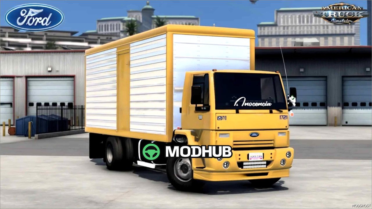 Вантажівка Ford Cargo 1721 + Інтер'єр V1.2 для American Truck Simulator
