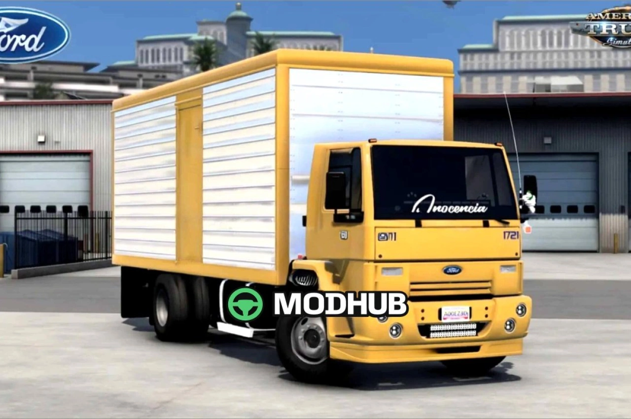 Вантажівка Ford Cargo 1721 + Інтер'єр V1.2 для American Truck Simulator
