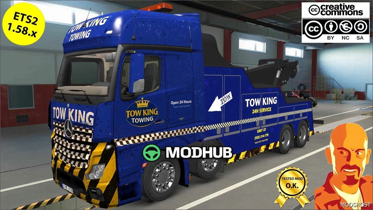 Крановий автомобіль Mercedes Benz Actros Mpiv V2.0 для Euro Truck Simulator 2