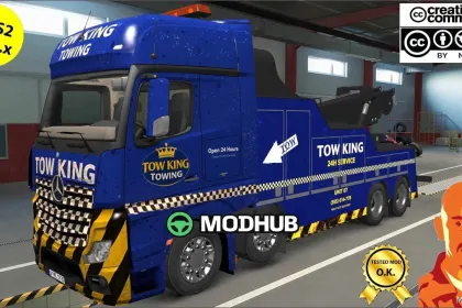 Mercedes Benz Actros Mpiv Crane Truck V2.0 for Euro Truck Simulator 2