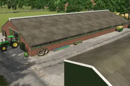 Автентичний Хлів Old Cowshed на 80 Корів для Farming Simulator 25 — з Вигулом або Без — 5