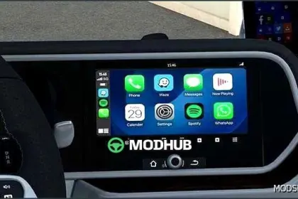 Apple Carplay for DAF 2021 for Euro Truck Simulator 2