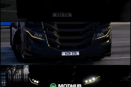 Custom Headlight for SCS Iveco S WAY for Euro Truck Simulator 2