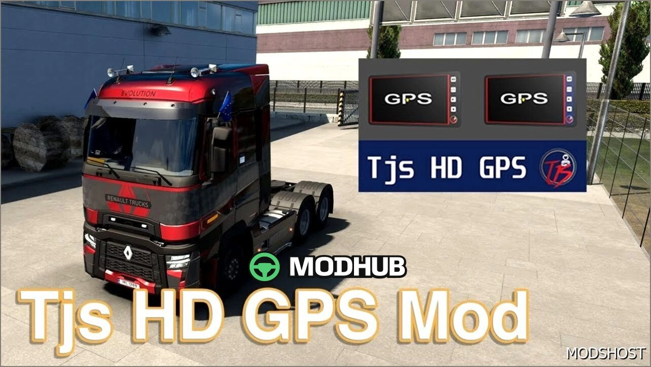 GPS мод TJS HD 1.58 для Euro Truck Simulator 2