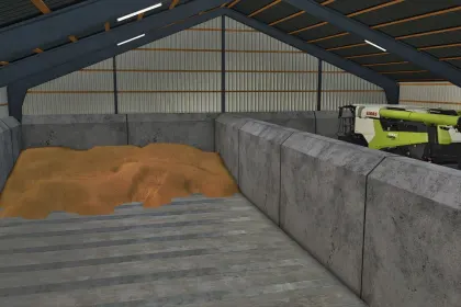 Effektives Getreidesilo mit Trocknungsboden und Einstellungen sowie Solarpanels für FS25 — 5