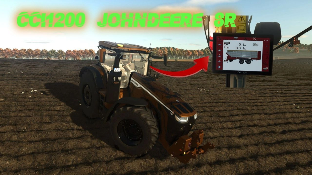 Трактор John Deere 8R CC11200 для Farming Simulator 25