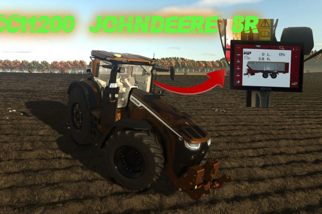 Трактор John Deere 8R CC11200 для Farming Simulator 25