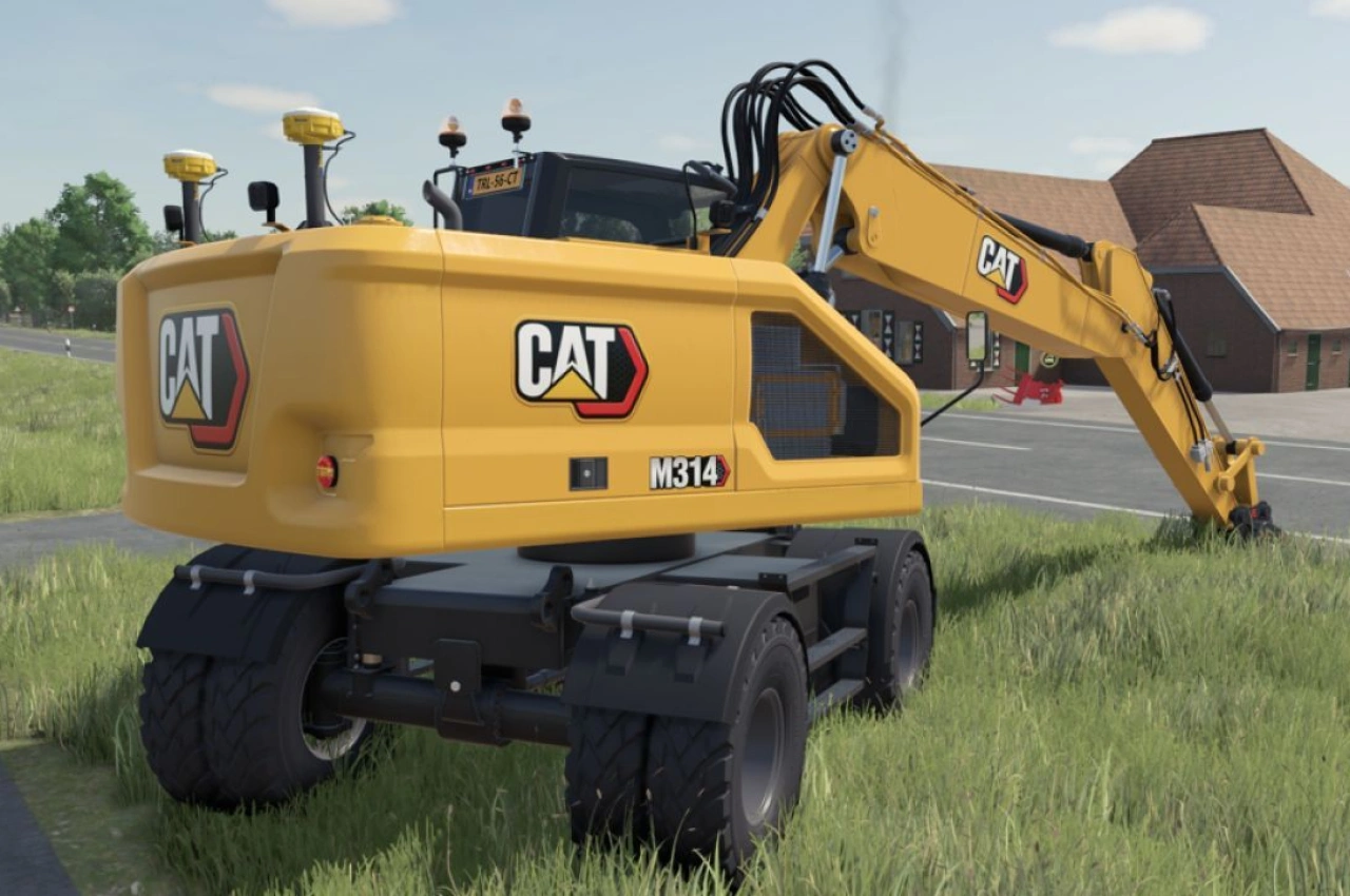 Екскаватор CAT M314 для Farming Simulator 25