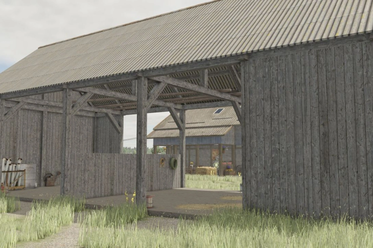 Стара відкрита комора для Farming Simulator 25