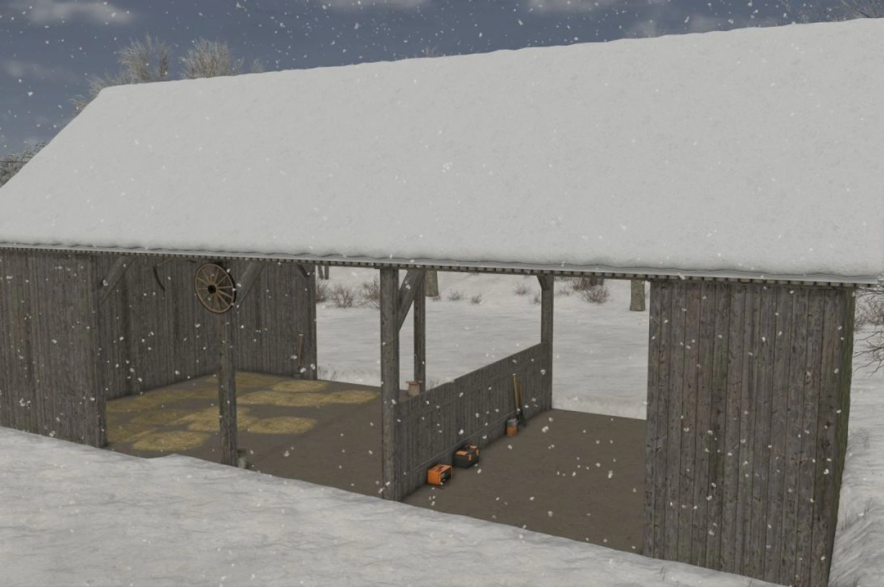 Стара відкрита комора для Farming Simulator 25