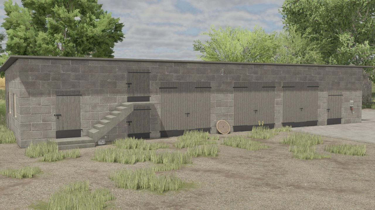 Гараж польського стилю з горищем для Farming Simulator 25