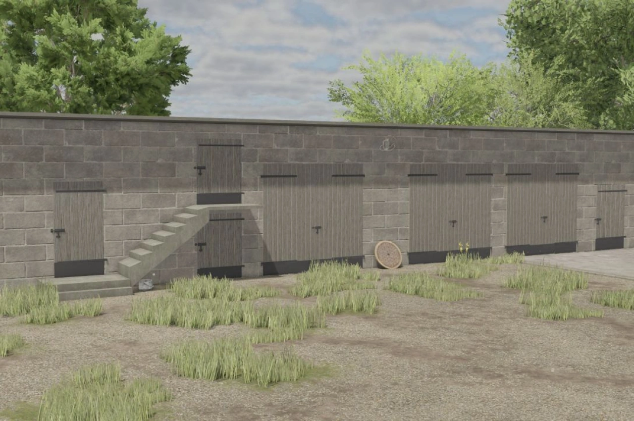 Гараж польського стилю з горищем для Farming Simulator 25