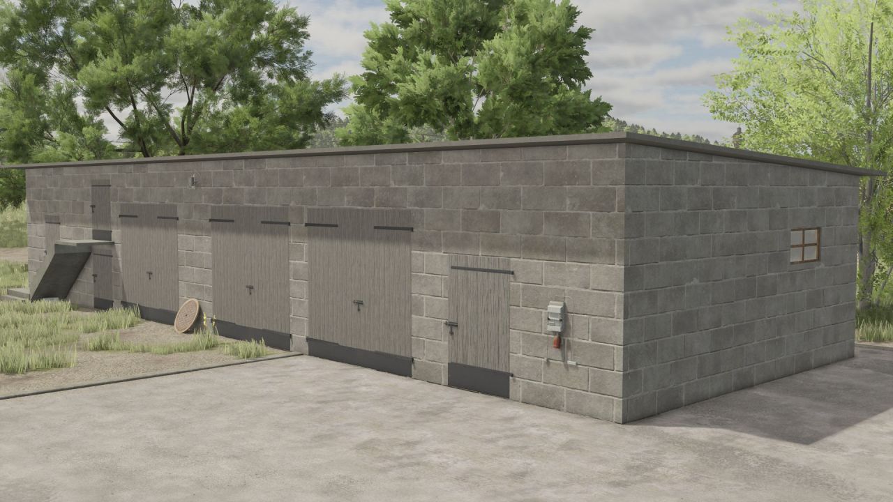 Polnische Garage mit Dachboden für Farming Simulator 25