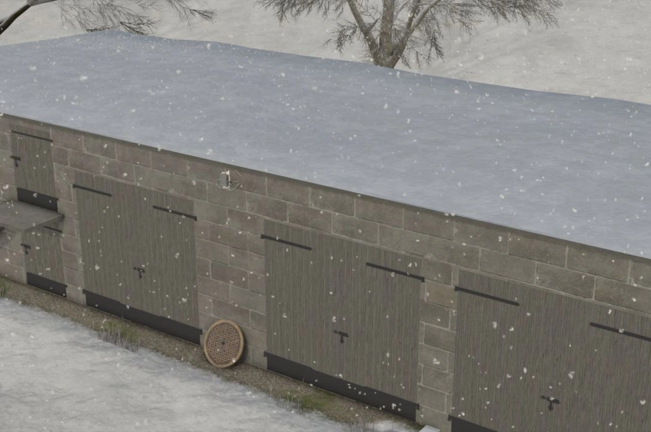 Гараж польського стилю з горищем для Farming Simulator 25