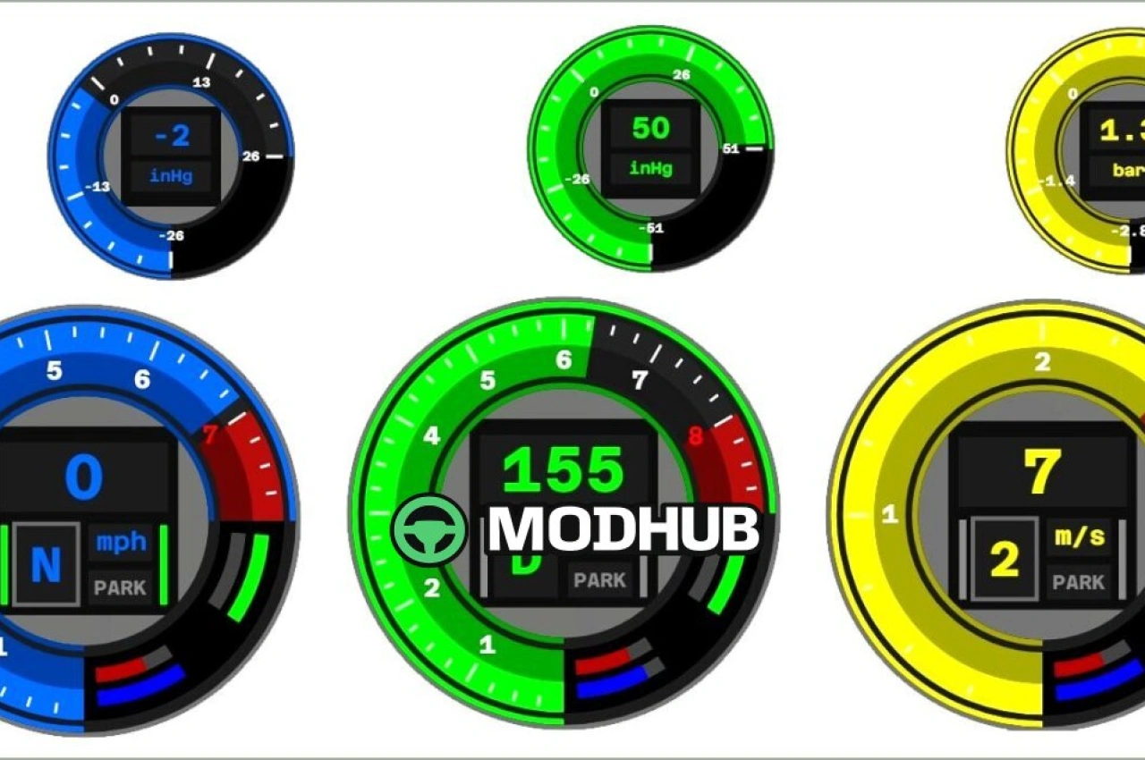 Тахометри та датчики наддуву V3.3.4 для BeamNG.drive