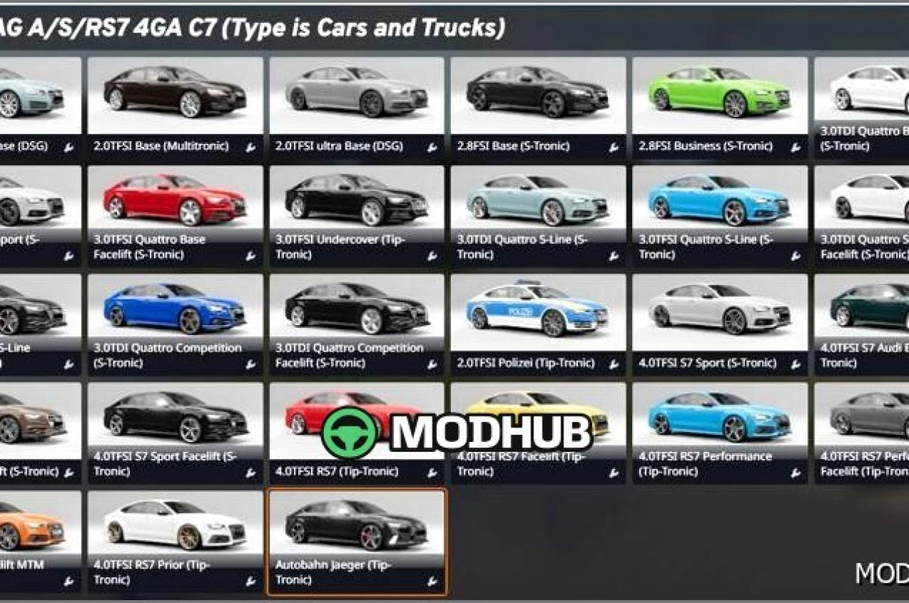 Автомобіль Audi A/ S/ RS7 (4GA C7+C7.5) Sporback для BeamNG.drive