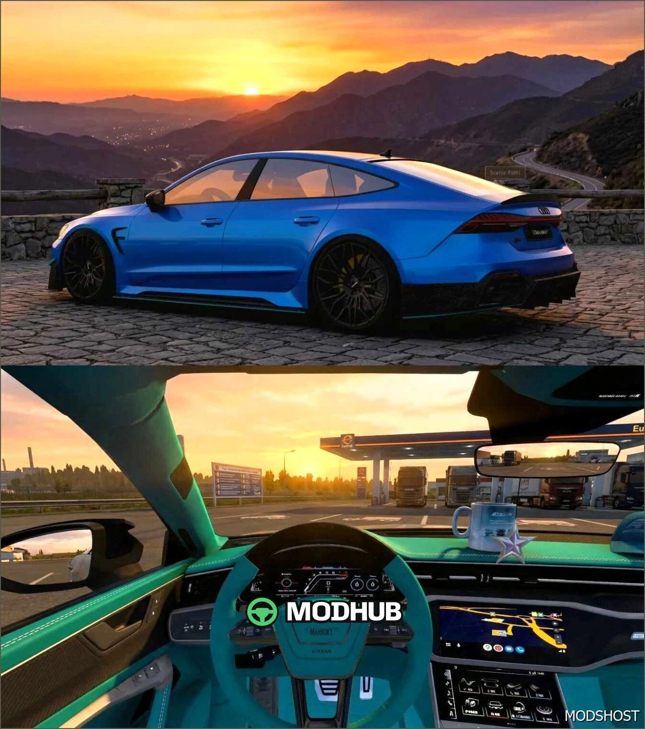 Автомобіль Audi RS 7 Mansory P780 для Euro Truck Simulator 2