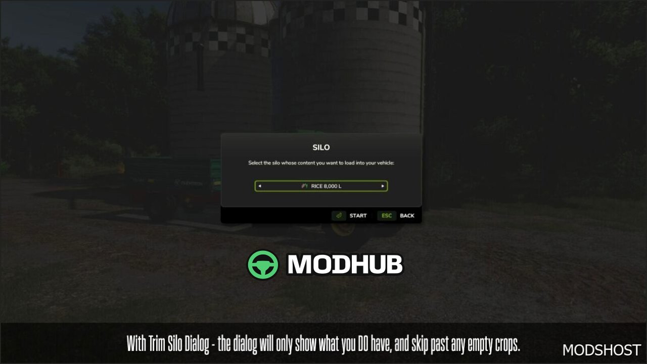 Trim Silo Dialog Mod für Farming Simulator 25