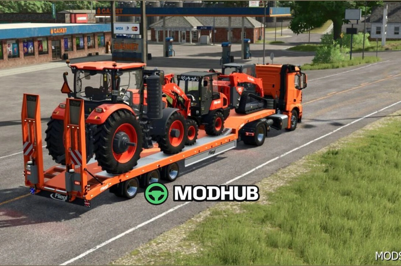 Низькорамний причіп Fliegl SDS для Farming Simulator 25