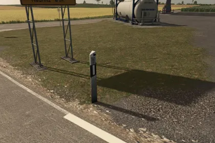 Реалістичні German Road Poles (Prefab) — Дорожні Стовпчики з Сніговими Віхами для FS25 — 3