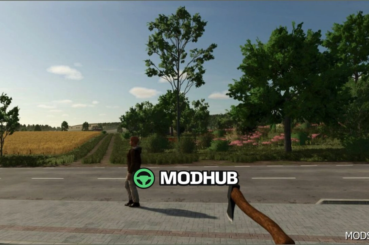 Сокира Animated AXE V1.0.0.2 для Farming Simulator 25