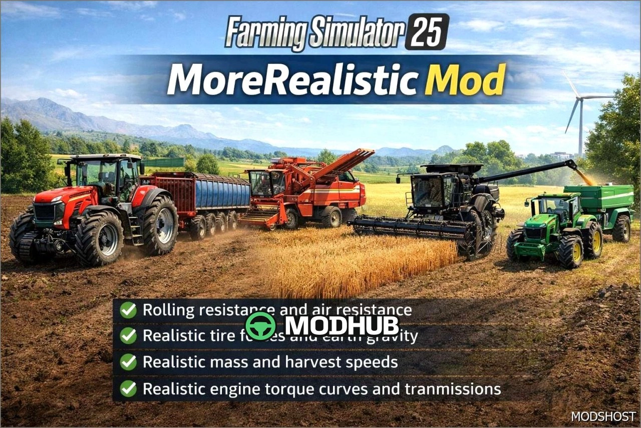 Більш реалістичний мод V20260329 для Farming Simulator 25