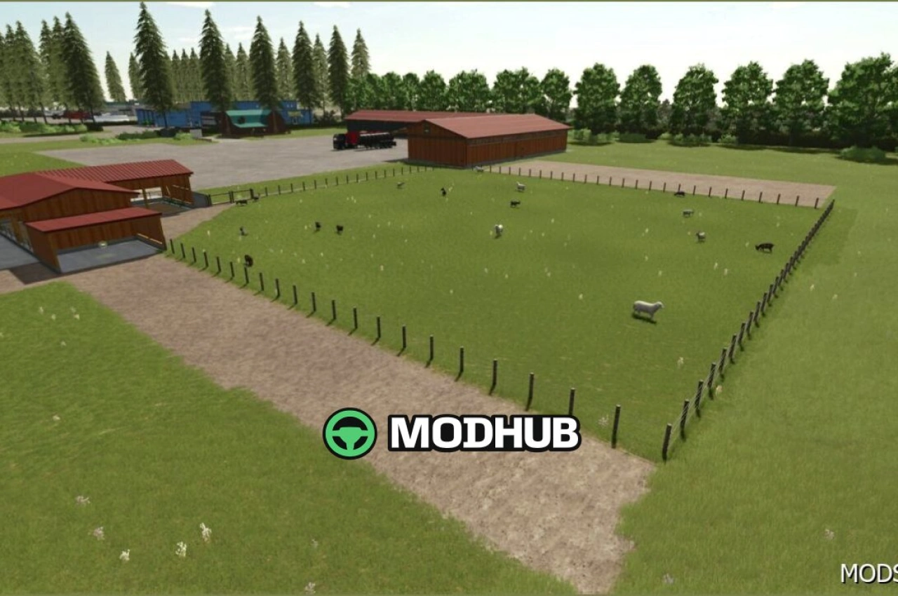 Станція для овець L-образна для Farming Simulator 25