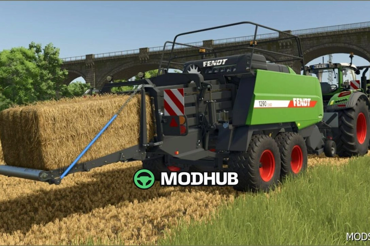 Прес-підбирач Fendt 1290 S XD Procut для Farming Simulator 25
